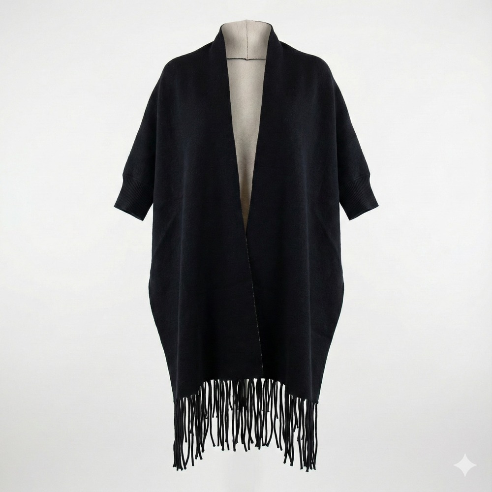 Mer-Sea &‎ Co. Women's Shrug Scarf Wrap with Sleeves One Size Black Heather Grey